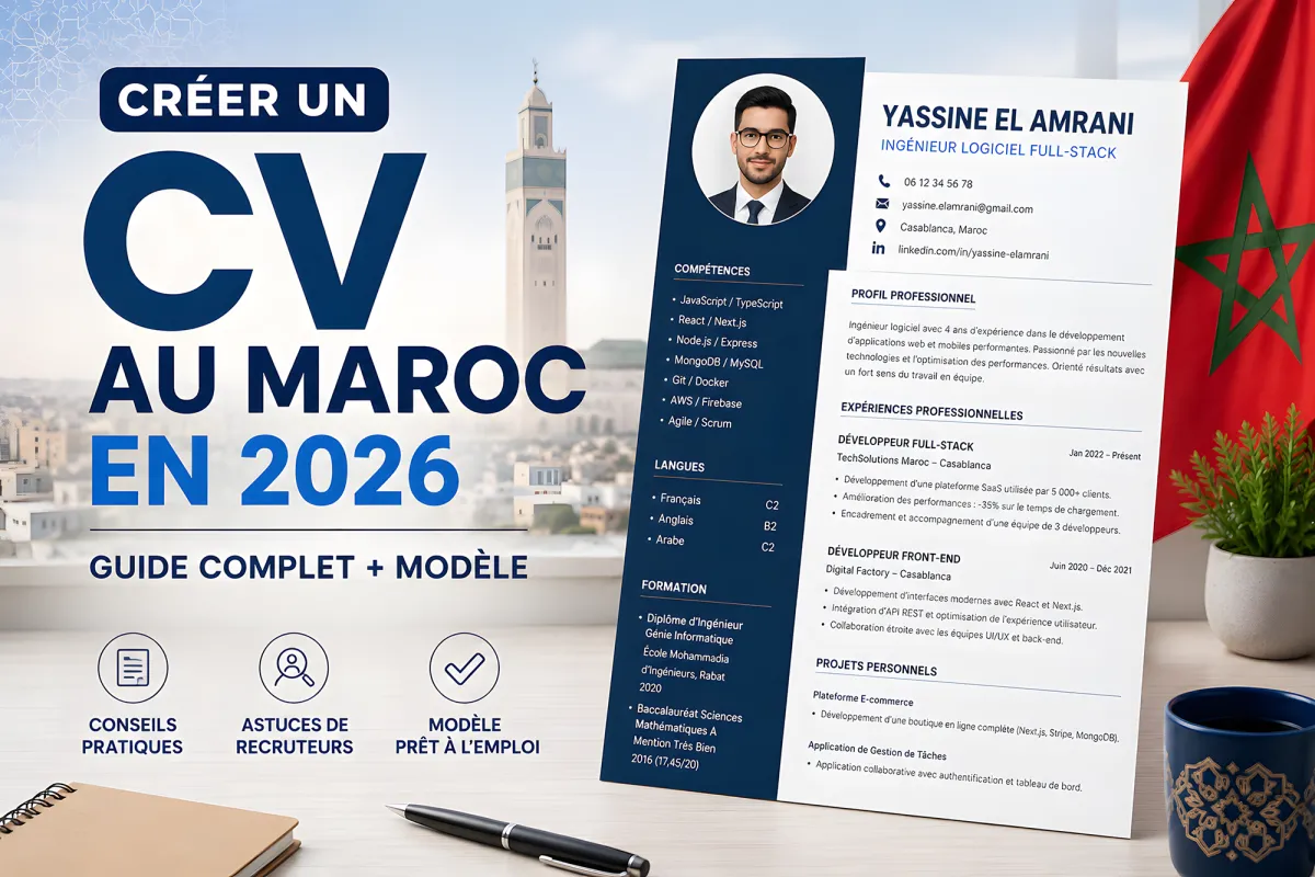 Créer un CV au Maroc en 2026 : guide complet + modèle