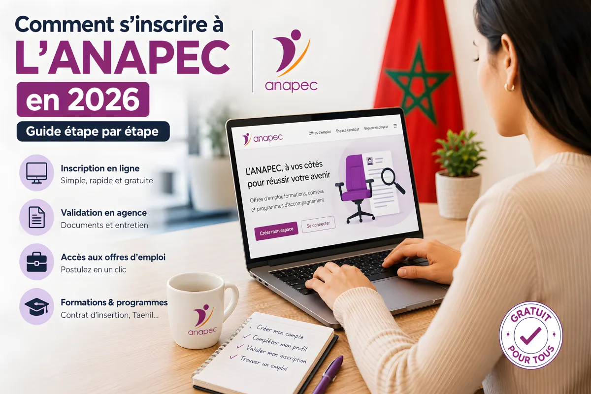 Comment s'inscrire à l'ANAPEC en 2026 : Guide étape par étape