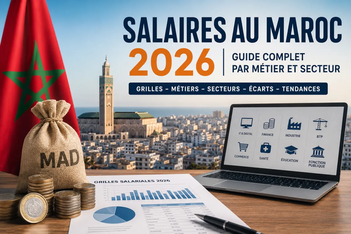 Salaires au Maroc 2026 : guide complet par métier et secteur