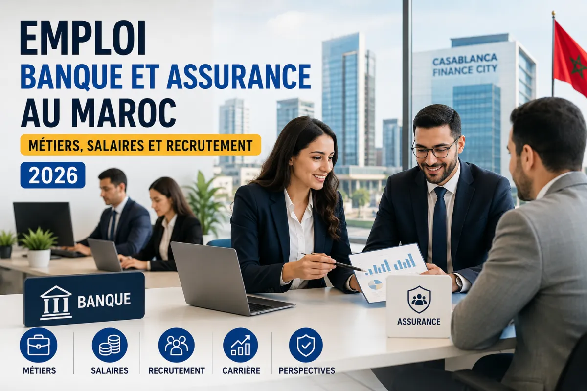 Emploi banque et assurance au Maroc : métiers, salaires et recrutement (2026)