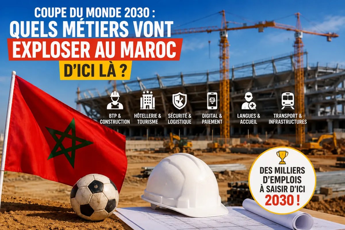 Coupe du Monde 2030 : quels métiers vont exploser au Maroc d'ici là ?