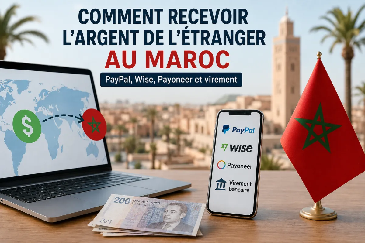 Comment recevoir l'argent de l'étranger au Maroc : PayPal, Wise, Payoneer et virement
