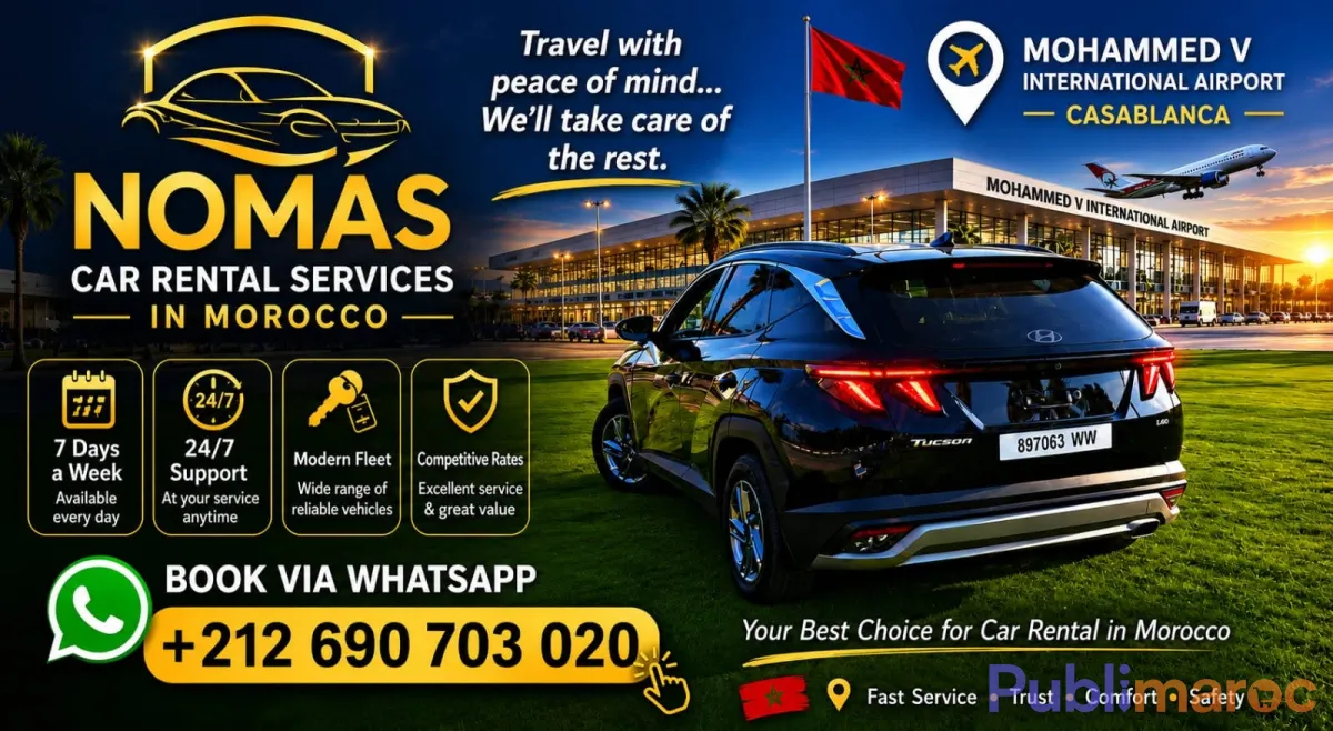 Car Rental at Casablanca Mohammed V Airport | NOMAS Car Rental